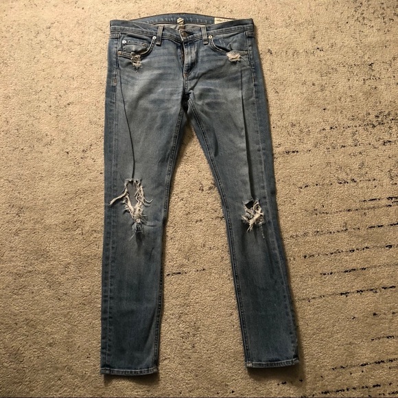 Rag & Bone Distressed Dre Jeans - Picture 3 of 8